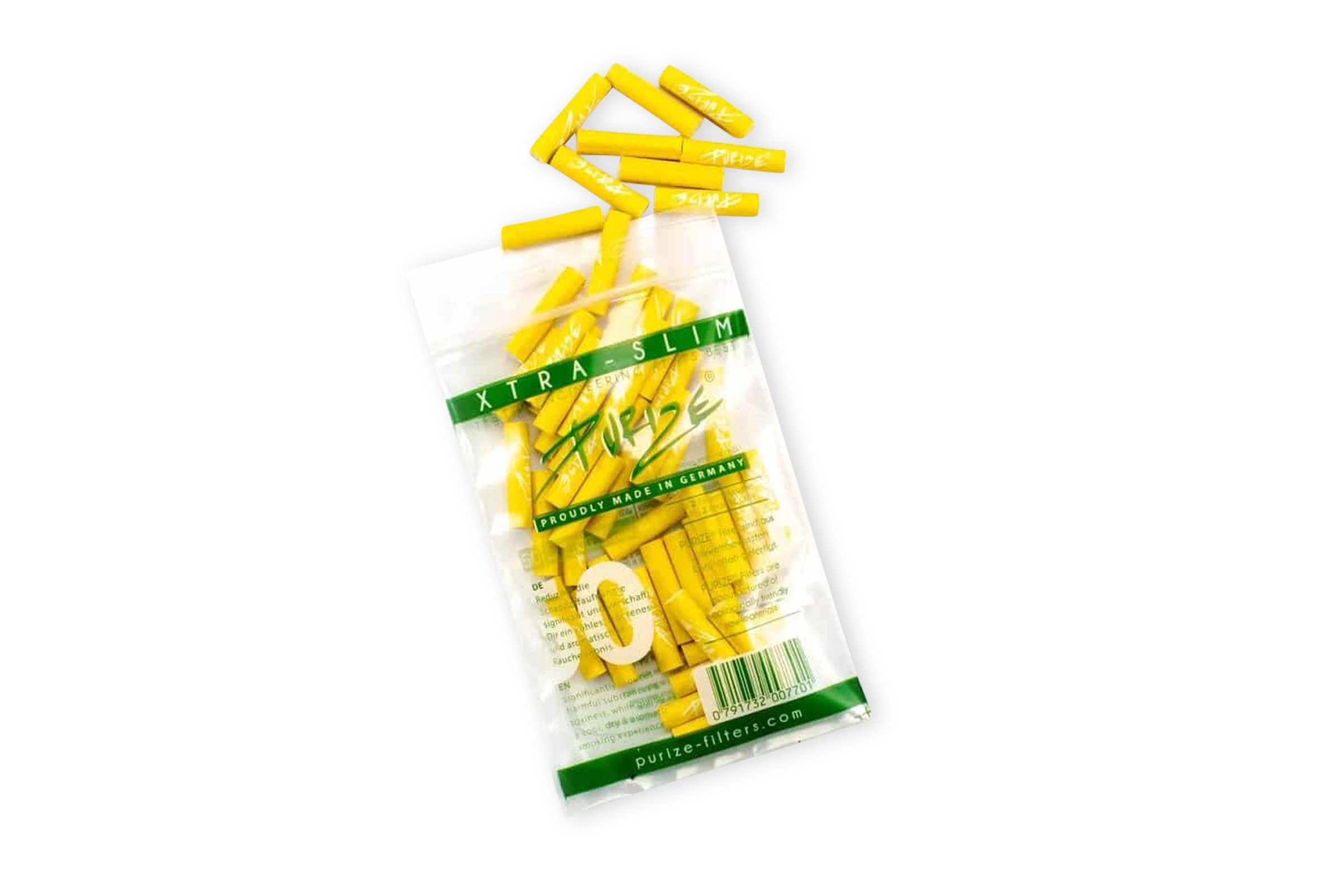 PURIZE® ~ Xtra Slim Aktivkohlefilter YELLOW ~ (50Stk.) 162